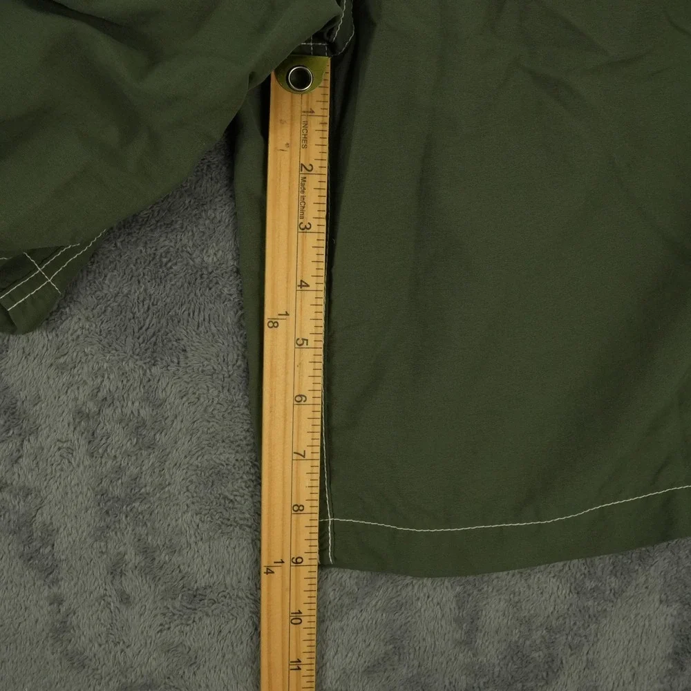 VTG Polo Ralph Lauren Swim Trunks Men M Green Cargo Board Shorts Pony Logo Lined